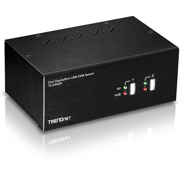TK-240DP DisplayPort KVM Switch 2-Port Dual Monitor 