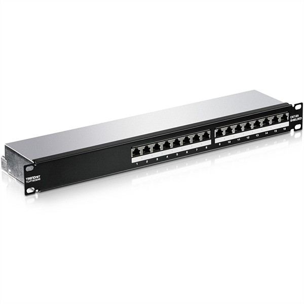 TC-P16C6AS Patch Panel 16-Port Cat6a geschirmt 