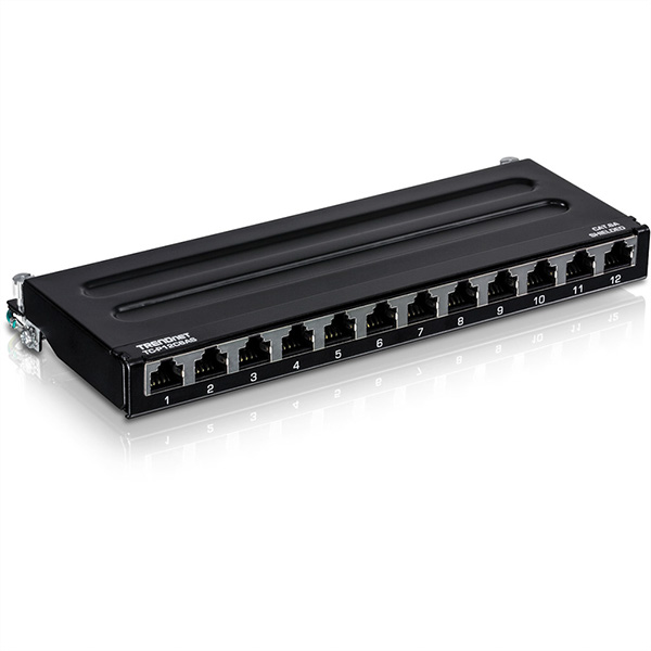 TC-P12C6AS Patch Panel 12-port Cat6a geschirmt Für Wandmontage 