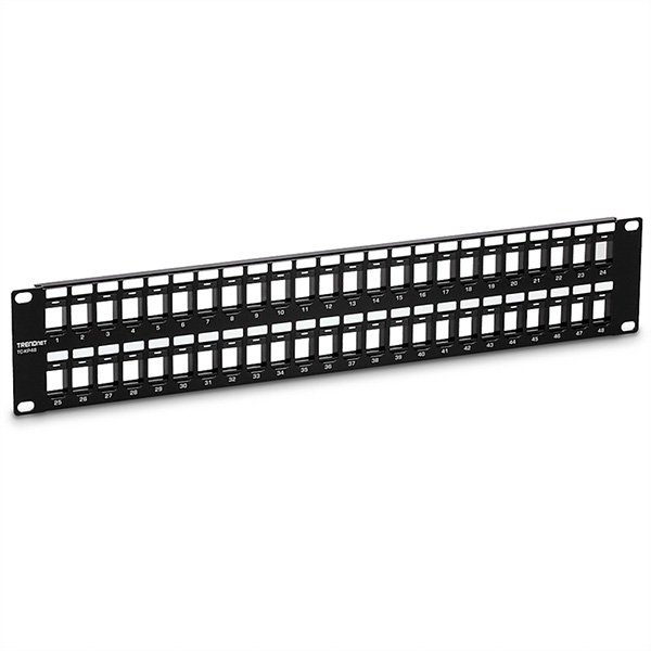 24-Port Patch Panel, Blank Keystone 