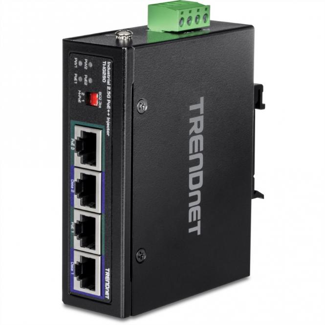 Injecteur PoE TI-IG290, 95W, 2 ports, industriel, 2,5 G PoE 