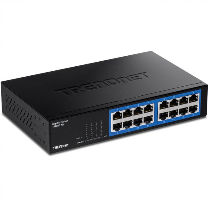TEG-S17D, commutateur de bureau Gigabit 16 ports 