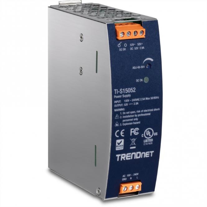 TI-S15052 DIN-Rail Power Supply, 150W, 52V DC, 2.89A AC zu DC mit PFC 