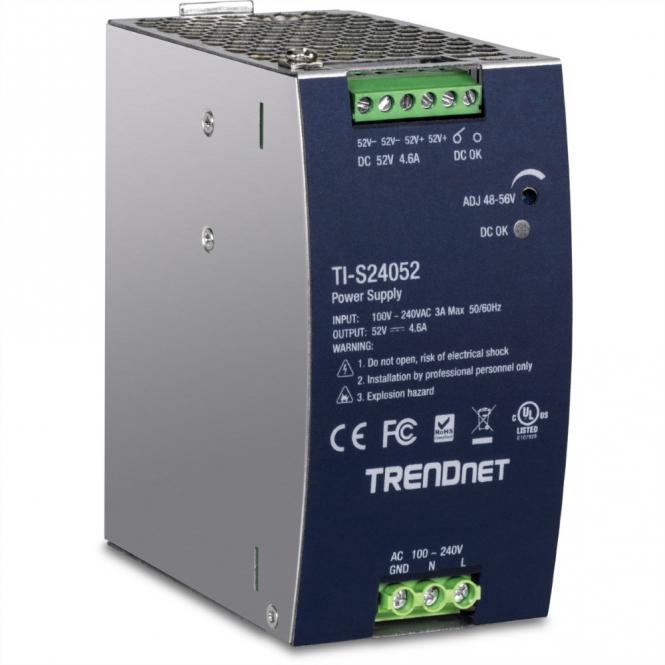TI-S24052 DIN-Rail Power Supply, 240W, 52V DC, 4.61A AC zu DC mit PFC 
