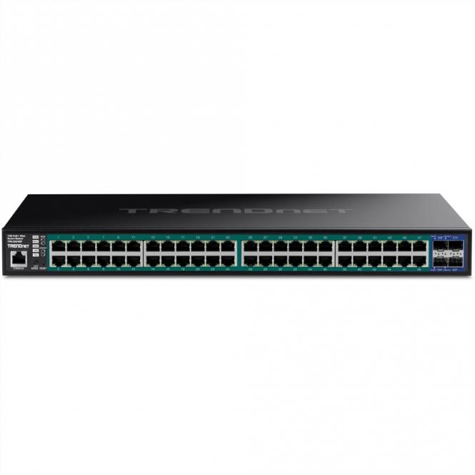 Commutateur PoE+ 52 ports TPE-3524SF, Gigabit Web Smart 740W, emplacements SFP+ 10G 