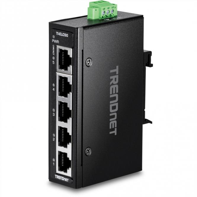 TI-ELC50 5-Port Ethernet Mini Switch Industrial DIN-Rail 