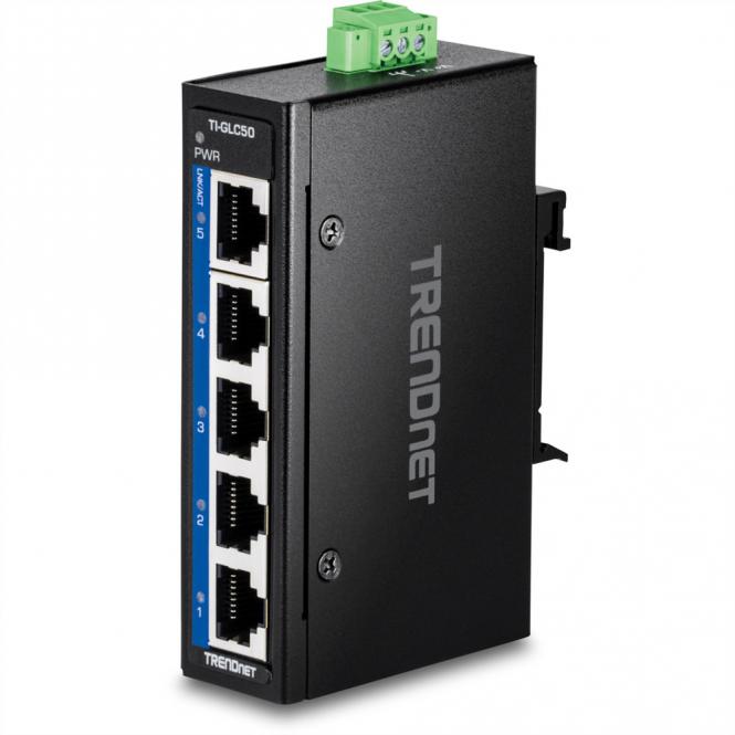 TI-GLC50 5-Port Gigabit Industrial DIN-Rail Mini 