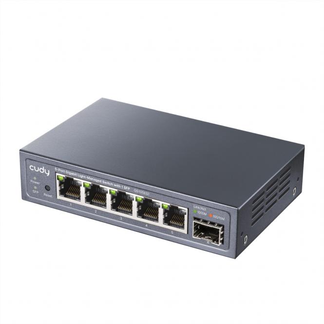 GS105ES1 5-Port Gigabit Switch Light Managed mit 1 SFP 