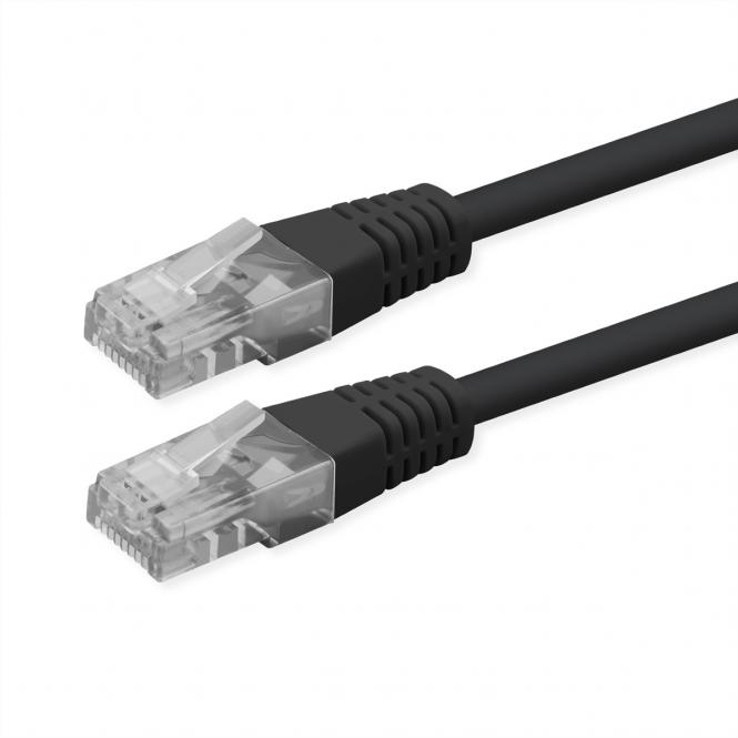 Patchkabel Cat.6 (Class E), UTP, PoE, schwarz, 2m 