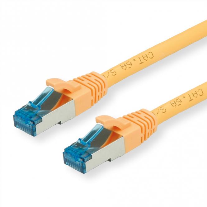 Cordon Cat.6A (Classe EA) / 10 Gigabit S/FTP, LSOH, jaune, 0,15m 