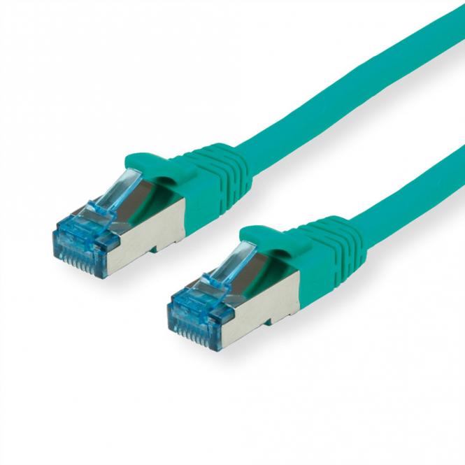 Cordon Cat.6A (Classe EA) / 10 Gigabit S/FTP, LSOH, vert, 0,15m 