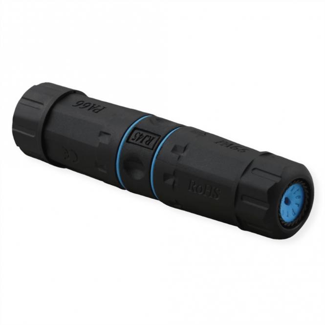 Coupleur RJ-45 blindé, Cat.6A (Classe EA), Outdoor/Industrie, noir 