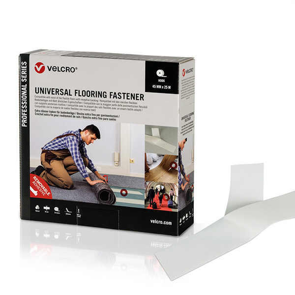 Universal Flooring Fastener 25m Hakenband 45mm weiß 
