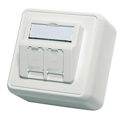 Module pour boîtier blanc, 2 prises 