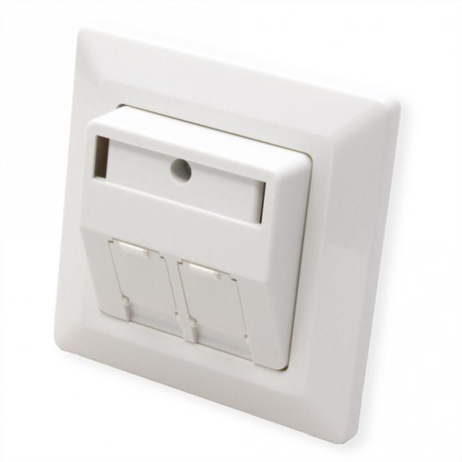 Embase pour modules, 2 ports, pour keystones 