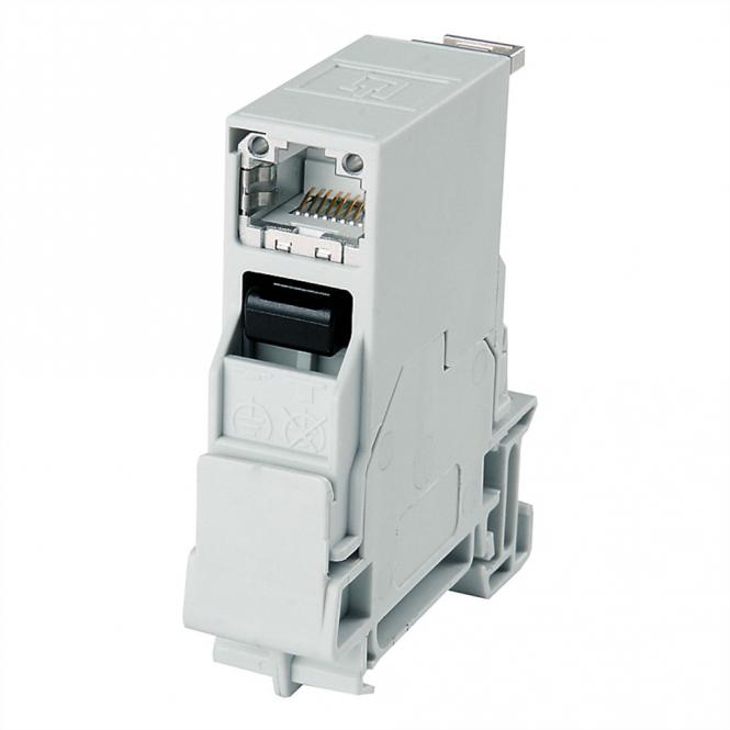 STX Tragschienen-Verbinder, RJ45 Modul B Cat.6A (ISO/IEC) 