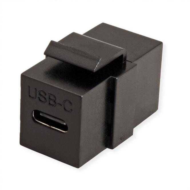 USB Typ C Keystone Modul, schwarz 