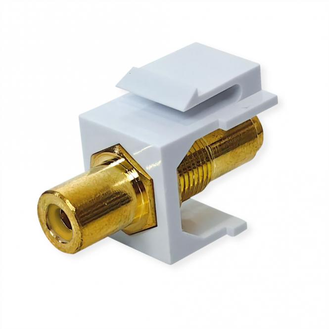 RCA-Keystone-Kupplung, Kunststoff, gelb 