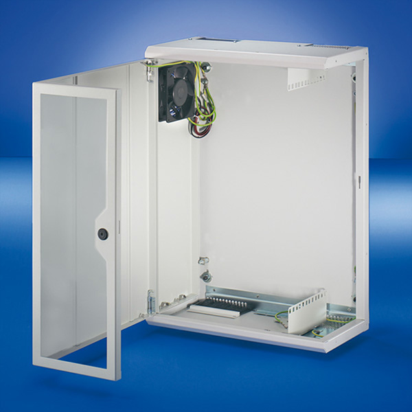 Répartiteur mural, 4 UH, vertical, 600x425x220mm, gris clair 