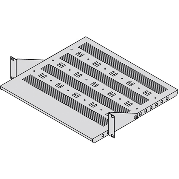 19-Zoll-Geräteträger, Stellfläche 430 x 250mm, RAL 7021 