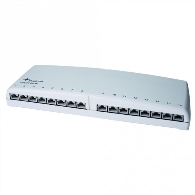 Mini-Verteiler TH35/AP, alpinweiß, MPD16-HS K Cat.6A (tiefgest. n. ISO/IEC) 