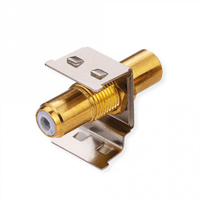 Coupleur Keystone RCA, métallique, blanc 