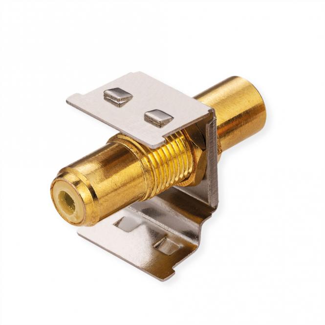 Coupleur Keystone RCA, métallique, jaune 