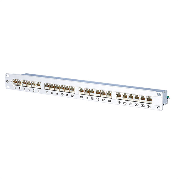 19-Zoll-Modular-Patchpanel C6 1HE Kat.6/CLASS E, 24 Ports 