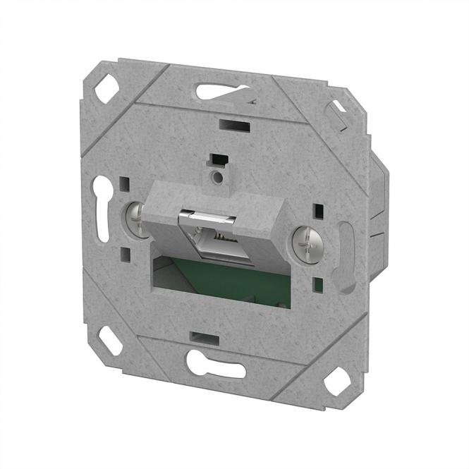 E-DAT C6A IDC Prise, 1 port, encastré pour gammes d'interrupteurs design (UP0), métallique 