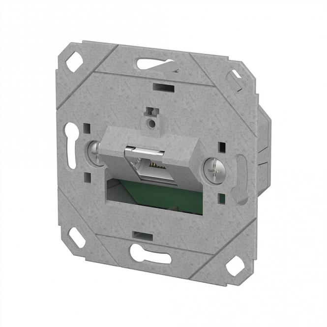 E-DAT C6A LSA++ Prise, 1 port, encastré pour gammes d'interrupteurs design (UP0), métallique 