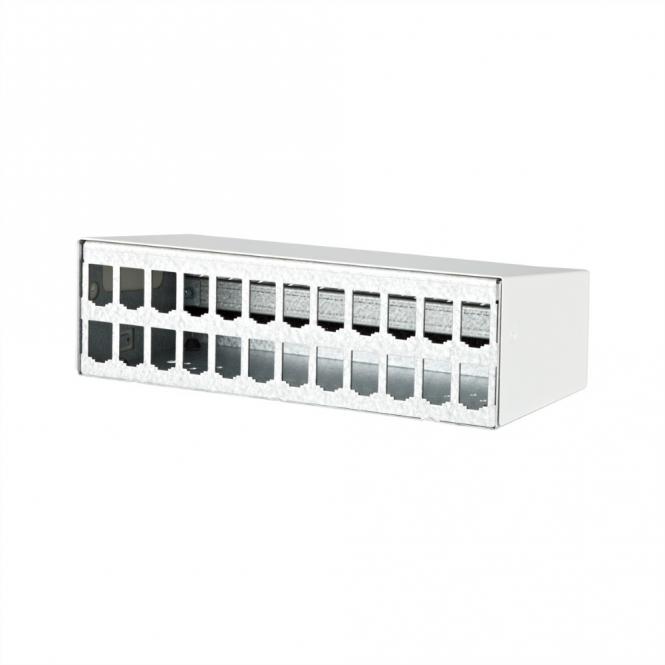 Modul boîtier en saillie 2x12 ports blanc pur, non équipé 