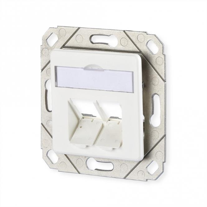 Module boîte de jonction Upk, 2 ports non équipés, blanc pur 