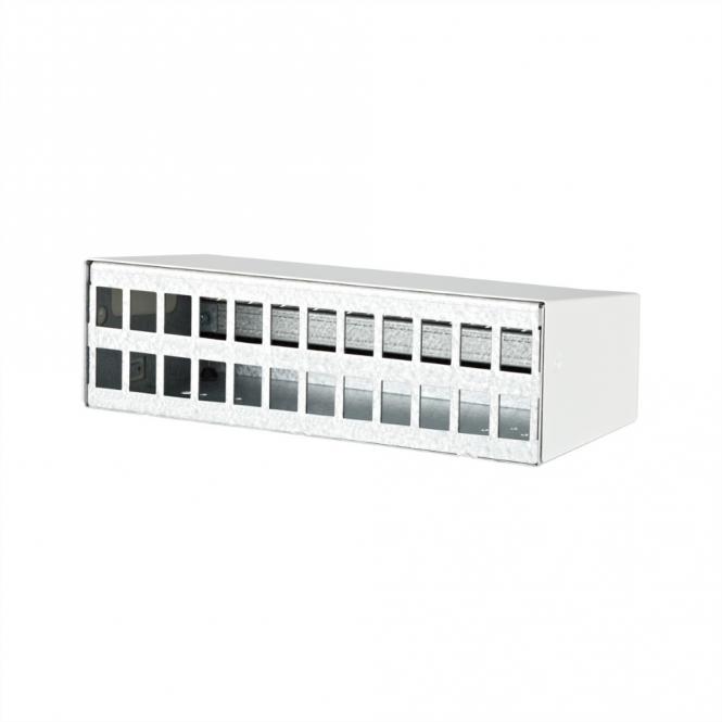 Keystone boîtier en saillie 2x12 ports blanc pur, non équipé 