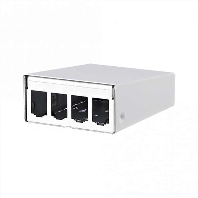 Modul boîtier en saillie 4 ports blanc pur, non équipé 