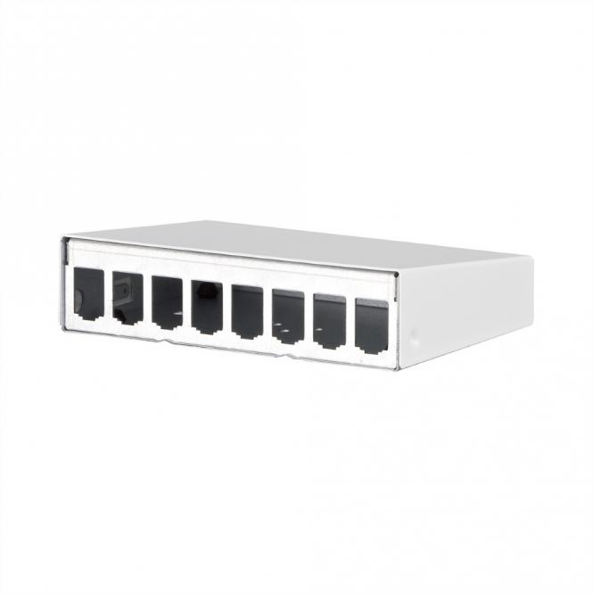 Modul boîtier en saillie 8 ports blanc pur, non équipé 
