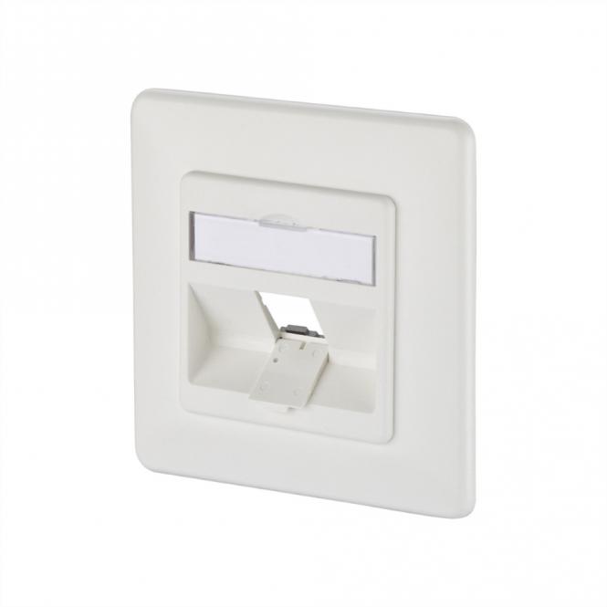 Prise Keystone encastrée 1 port non équipée blanc pur 