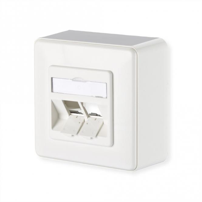 Modul boîtier de raccordement montage en saillie , 2 ports non équipé, blanc pur 