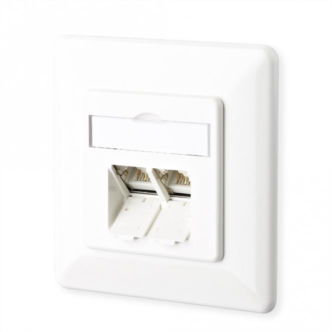 E-DAT C6A 2 ports UP blanc pur 