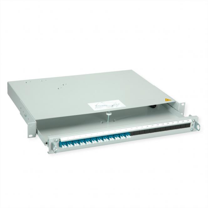 PROFI V LWL-Panel mit Kupplungen, 12x LC Duplex, blau, OS2 