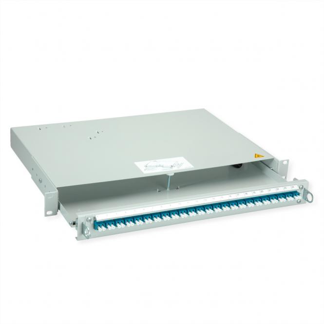 PROFI V LWL-Panel mit Kupplungen, 24x LC Duplex, blau, OS2 