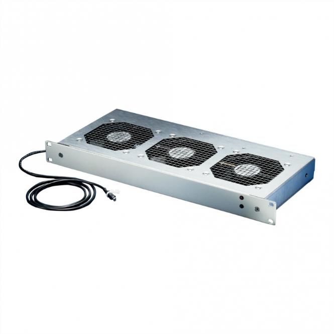 Unité de ventilation 19'', 1 U, Contrôle et surveillance de la vitesse, 3 ventilateurs, 24 VDC 