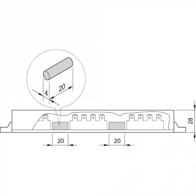 Bloc isolant pour barres conductrices 1 à 4 pôles 