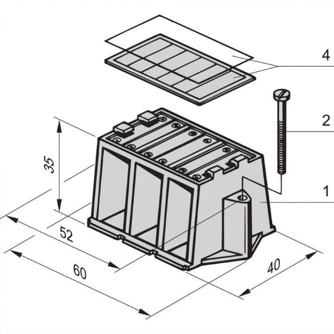 Befestigungsbügel für Stromschiene 1-, 2-polig, BEFEST.BUEGEL F.STROMSCH.4ST 