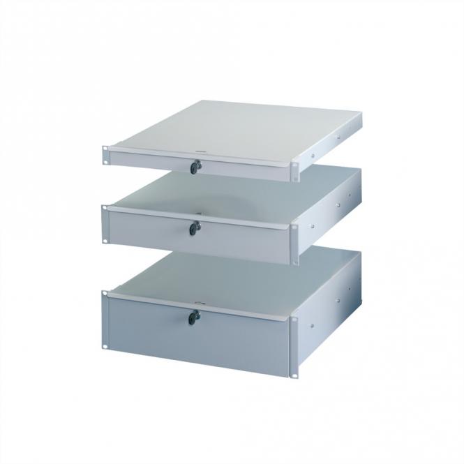 19-Zoll-Schubfach, 3HE, RAL 7035 