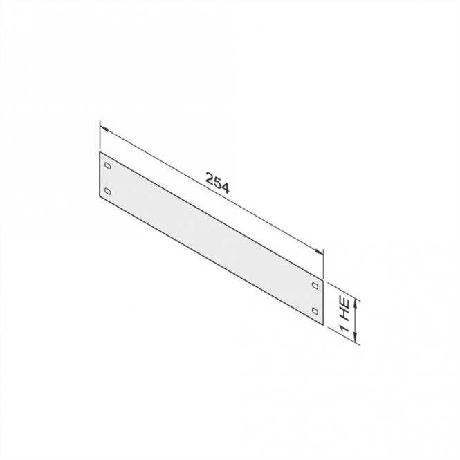 Face avant 10-pouces, neutre, acier, 1,5mm, RAL 7035 
