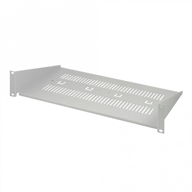 Tablette pour appareils 19-pouces, 2 U, RAL 7035 