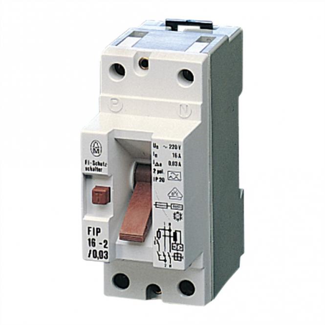 Modules de distribution de courant selon DIN 43880, Interrupteur de sécurité FI, 16A, 30mA 