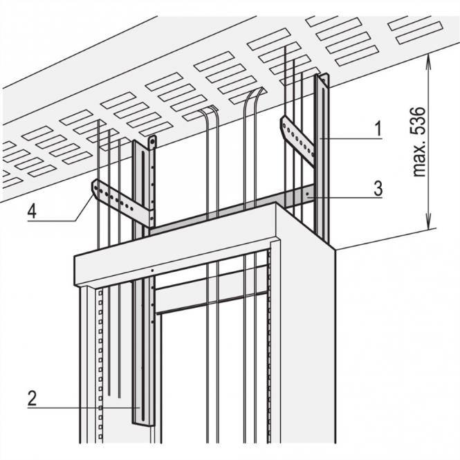 Etsirack Cadre de câblage pour montage par le haut 