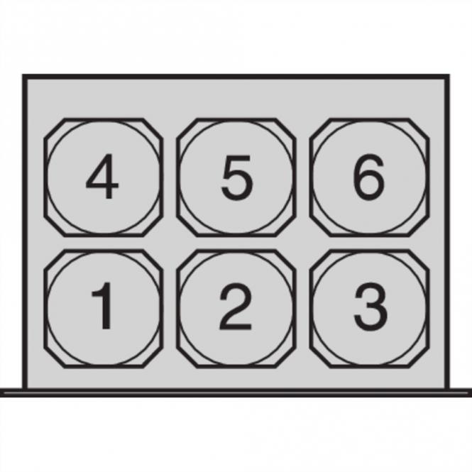 Lüftergehäuse, 1HE, F.6 LUEFT.25MM 