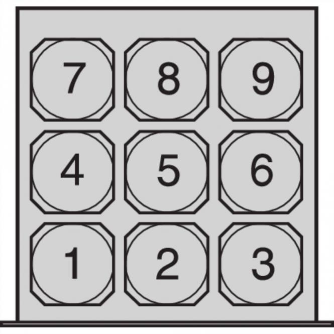 Lüftergehäuse, 1HE, F.9 LUEFT.25MM 